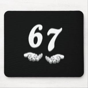 Funny Six Seven Meme Hands Gesture Gen Alpha Slang Mouse Pad