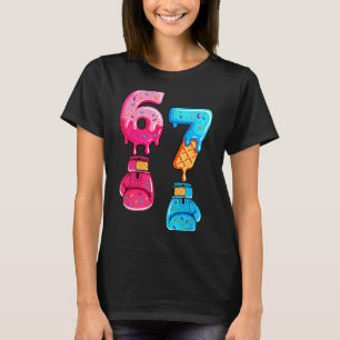 Funny Six Seven Meme Ice Cream Drip 67 Boxing T-Shirt