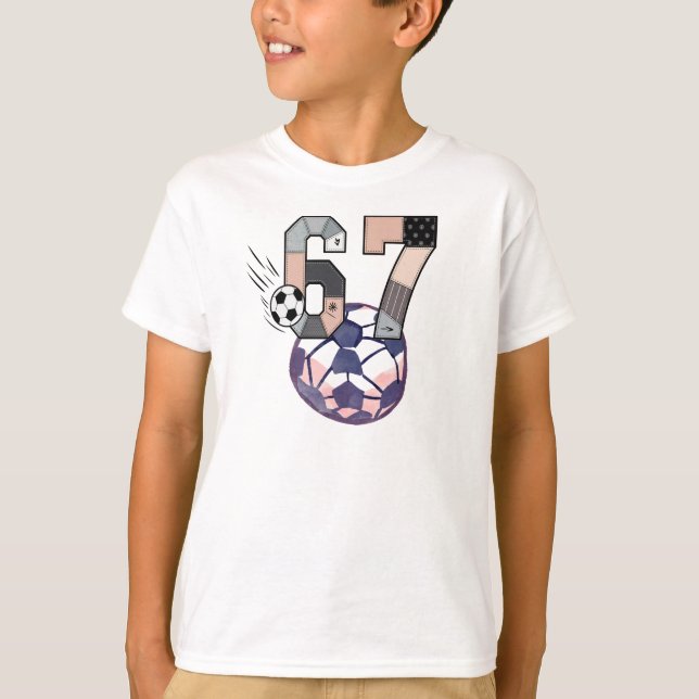 Funny Six Seven Soccer T-Shirt (Front)