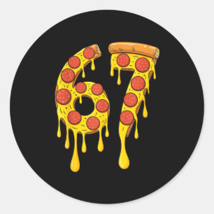 Funny Six Seven Zza 67 Number Classic Round Sticker