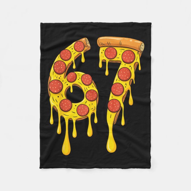 Funny Six Seven Zza 67 Number  Fleece Blanket (Front)