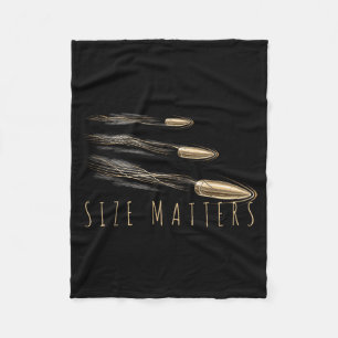 Funny Size Matter Bullet Ammo Second Amendment Fleece Blanket