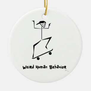 Funny Skate Board Christmas Ornament