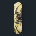 Funny SKateboard with Pug Dog<br><div class="desc">Funny Pug Dog MIGNED painting</div>