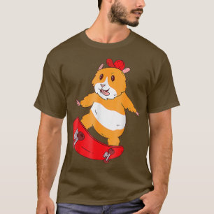 Funny Skateboarder Hamster T-Shirt