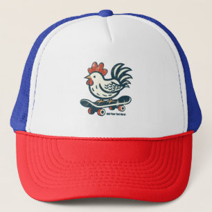 Funny Skateboarding Farm Chicken Personalized  Trucker Hat