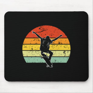 Funny Skateboarding Retro Vintage Skating Skateboa Mouse Pad