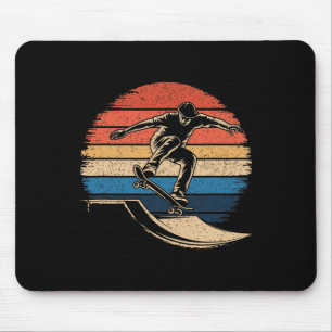 Funny Skateboarding Shirt Vintage Retro Skateboard Mouse Pad