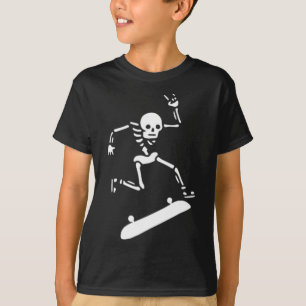Funny Skateboarding Skeleton On A Skateboard  T-Shirt