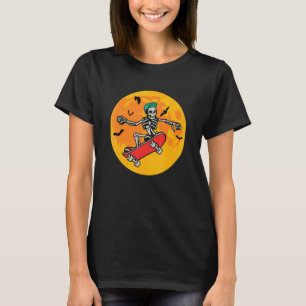 Funny Skateboarding Skeleton Skate Lover Skater Ha T-Shirt