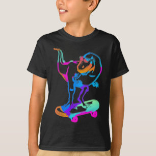 Funny Skater Dino Skateboard Skateboarding Board D T-Shirt