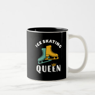 Funny Skater Girl Ice Skating Queen Two-Tone Coffee Mug