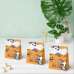Funny Skeleton And Candy For Halloween Favour Box