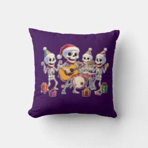 Funny Skeleton Band Christmas & New Year – 3D Cart Cushion