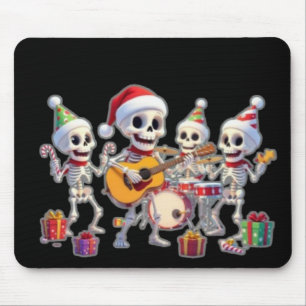 Funny Skeleton Band Christmas & New Year – 3D Cart Mouse Pad