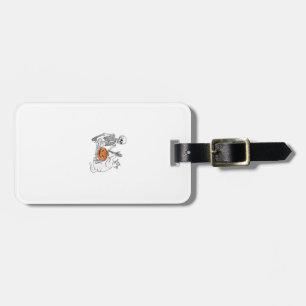 Funny Skeleton Cat Lover Halloween Costume for Cat Luggage Tag
