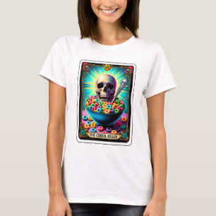 Funny Skeleton Cereal Killer Tarot T-Shirt