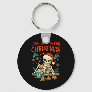 Funny Skeleton Christmas Key Ring