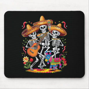 Funny Skeleton Cinco De Mayo Fiesta Mexican Festiv Mouse Pad