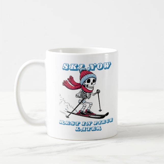 Funny Skeleton Coffee Mug (Left)