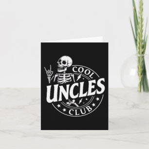 Funny Skeleton Cool Uncles Club New Uncle Men  Card