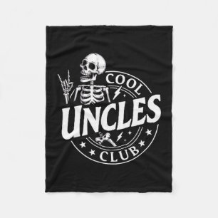 Funny Skeleton Cool Uncles Club New Uncle Men  Fleece Blanket