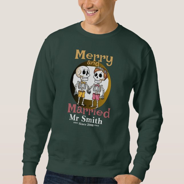 Funny Skeleton Couple Sweatshirt (Front)