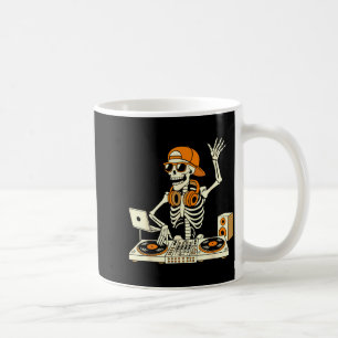 Funny Skeleton Dj Halloween Costume Music Lovers M Coffee Mug