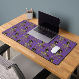 Funny Skeleton Drinking I'm literally Dead Coffee Desk Mat