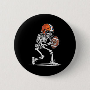 Funny Skeleton Football Halloween Costume Boys Kid 6 Cm Round Badge