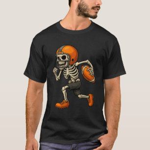 Funny Skeleton Football Halloween Costume For Men  T-Shirt