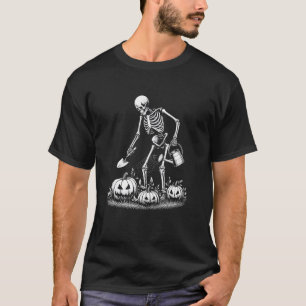 Funny Skeleton Gardening Players Halloween Mens Wo T-Shirt