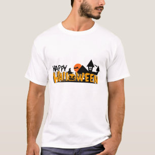 Funny Skeleton Ghost with Pumpkin Beer Halloween A T-Shirt
