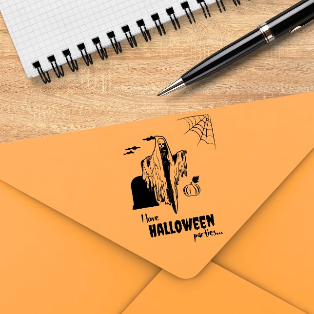 Funny Skeleton Halloween Custom Stamp (Creator Uploaded)