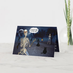 Funny Skeleton Halloween Joke Card