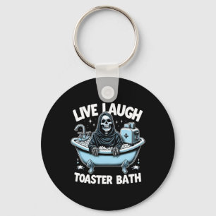 Funny Skeleton Halloween Live Laugh Toaster Th Des Key Ring