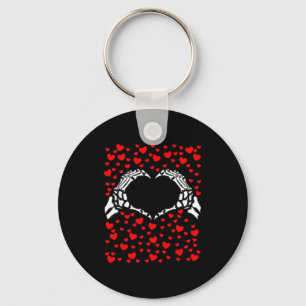 Funny Skeleton Hand Heart Love Valentine Gift Men Key Ring