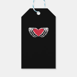 Funny Skeleton Heart Hands Classic Look Gift Tags