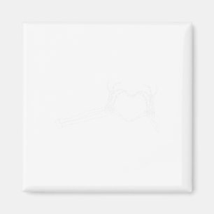 Funny Skeleton Heart Hands. Halloween Costume Skel Magnet