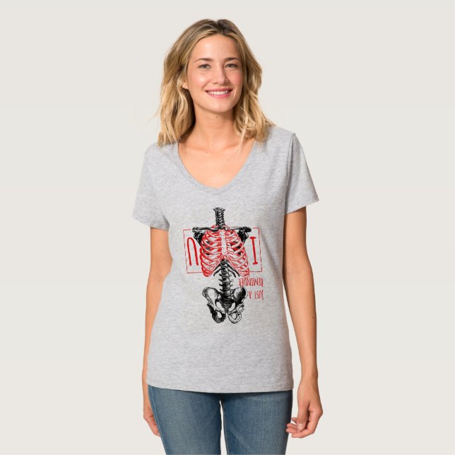 Funny Skeleton Heart I Love You T-Shirt (Front Full)