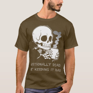Funny Skeleton Lazy Costume Goth Men Women Funny H T-Shirt