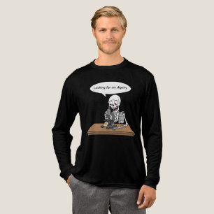 Funny Skeleton Looking For Dignity Tri-Blend Shirt