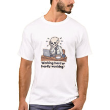 Funny Skeleton Office Burnout T-Shirt