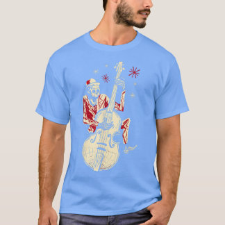 Funny Skeleton Playing Guitar Jazz Music Vintage G T-Shirt