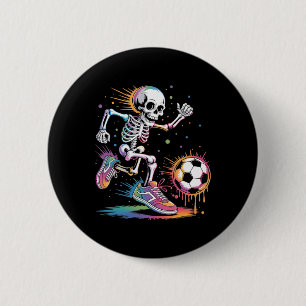 Funny Skeleton Soccer Drip Dripping Boy Youth Kids 6 Cm Round Badge