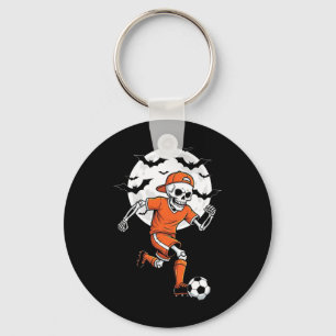 Funny Skeleton Soccer Halloween Costume Boys Kids Key Ring