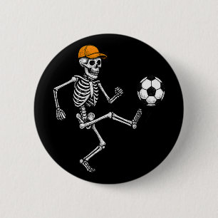 Funny Skeleton Soccer Ll Halloween Costume 6 Cm Round Badge