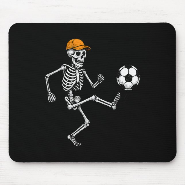 Funny Skeleton Soccer Ll Halloween Costume  Mouse Pad (Front)