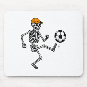 Funny Skeleton Soccer Ll Halloween Costume Mouse Pad