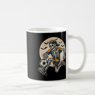 Funny Skeleton Soccer Men Boys Kids Halloween Cost Coffee Mug